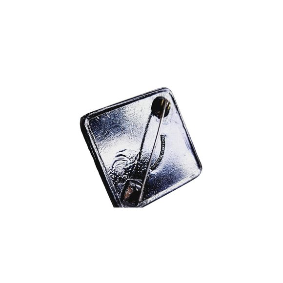 Vintage Pressed Glass Signed Czechoslovakia Brooch (A3034) - Picture 4 of 5